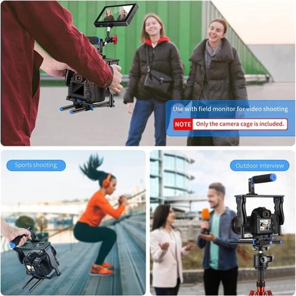 Neewer Aluminum Alloy Camera Video Cage Film Movie Making Kit, with Top Handle - Picture 6 of 6